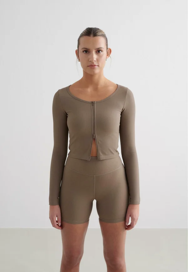 PERFORMANCE ZIPPED - Strickjacke - brown