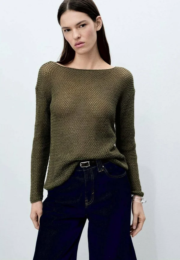 PERLIN - Strickpullover - khaki