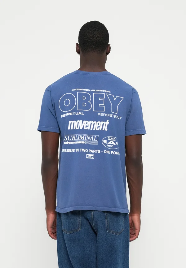 PERSISTENT MOVEMENT - T-Shirt print - pigment dark denim