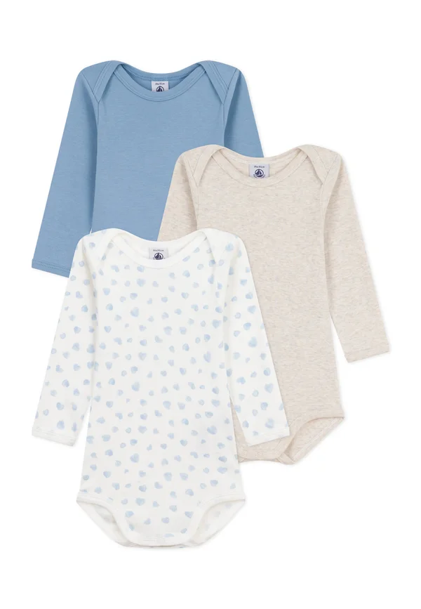 PETIT BATEAU 3 PACK - Body - white blue beige