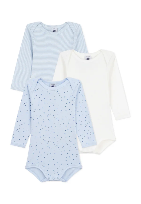 PETIT BATEAU PACK OF 3 - Body - skyblue white