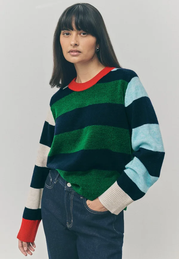 PETITE - CREW NECK  - Strickpullover - multi colour stripe