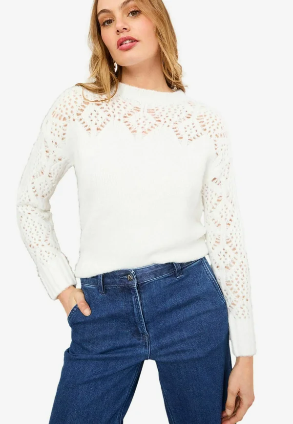 PETITE FIT - DETAIL - Strickpullover - cream