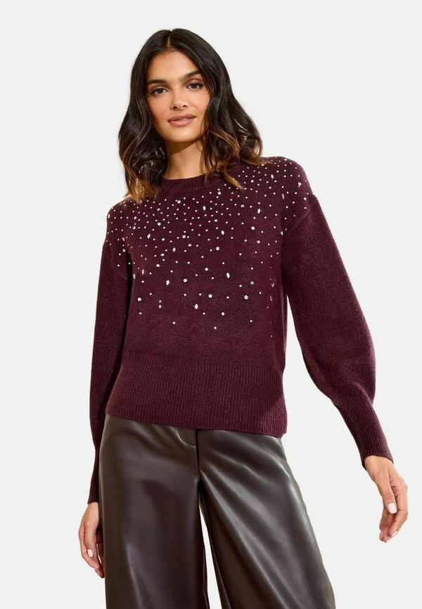 PETITE  - Strickpullover - burgundy red