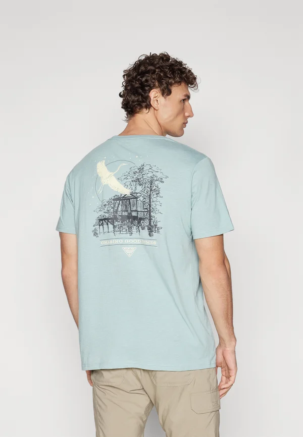 PFG UNCHARTED™ GRAPHIC TEE - Sport T-Shirt - crushed blue heather
