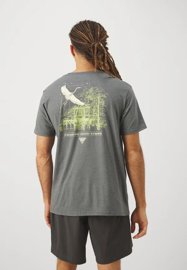 PFG UNCHARTED™ GRAPHIC TEE - Sport T-Shirt - shark heather