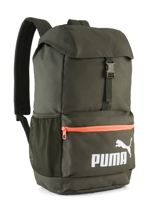 PHASE HOODED - Tagesrucksack - dark olive glowing red