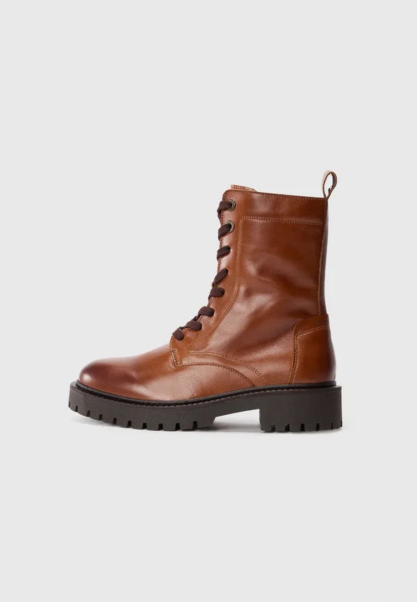 PHIA - Schnürstiefelette - cognac