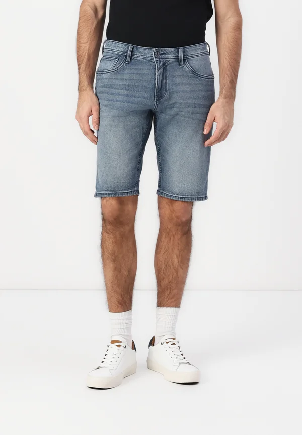 PIERS  - Jeans Shorts - mid stone blue grey denim