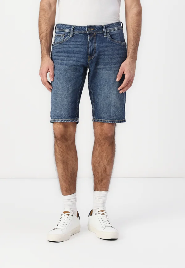 PIERS  - Jeans Shorts - used dark stone blue denim