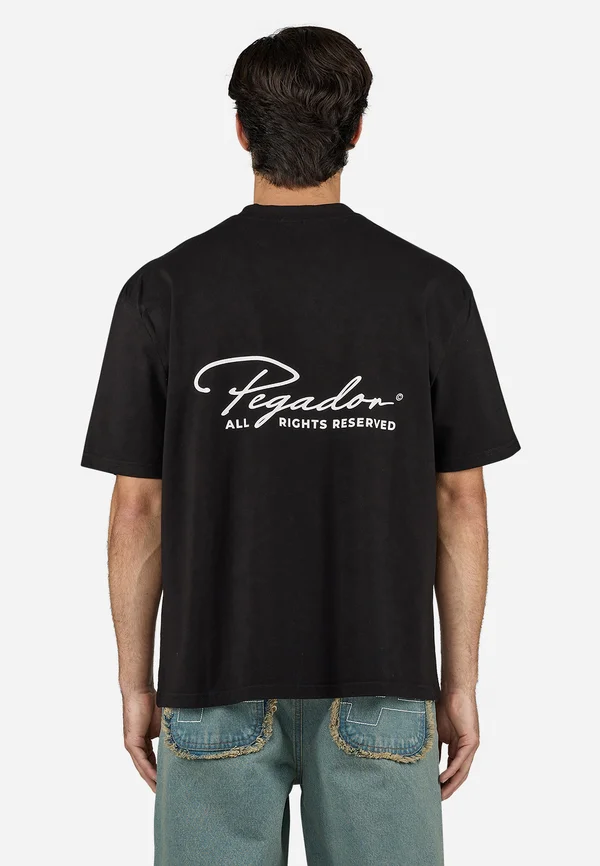 PIKE OVERSIZED TEE - T-Shirt print - washed black