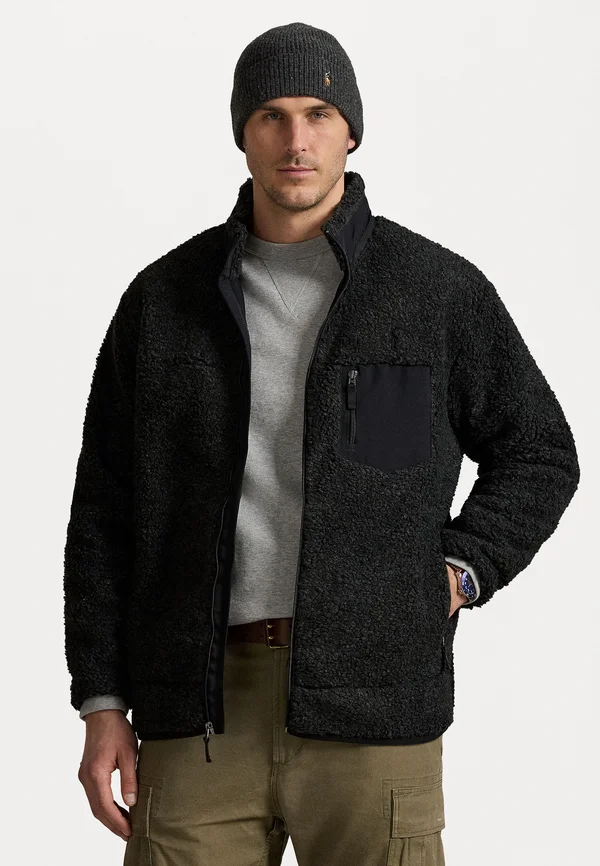 PILE FLEECE HYBRID JACKET - Übergangsjacke - black heather