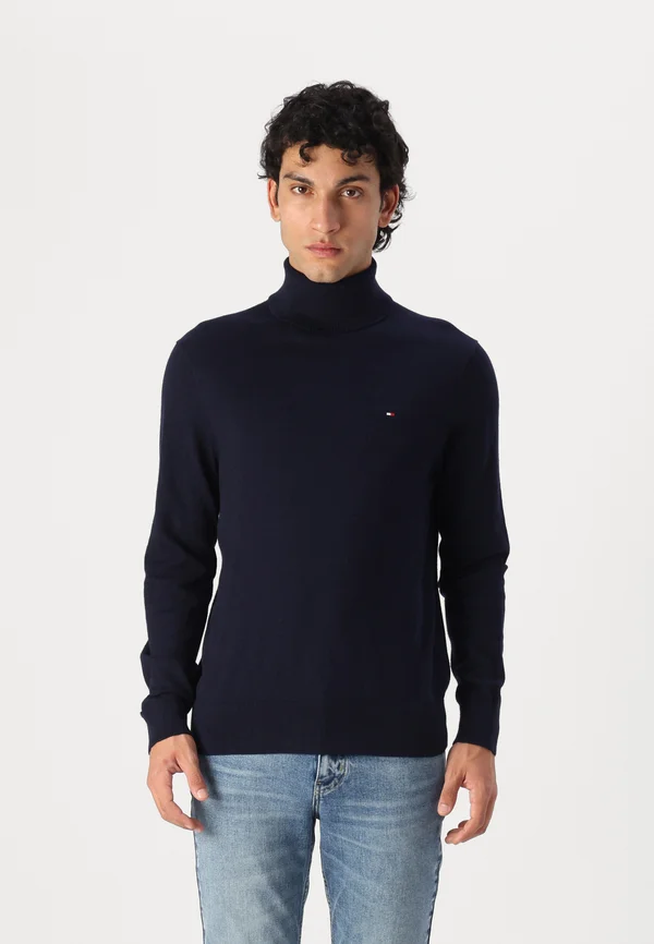 PIMA ROLL NECK - Strickpullover - desert sky