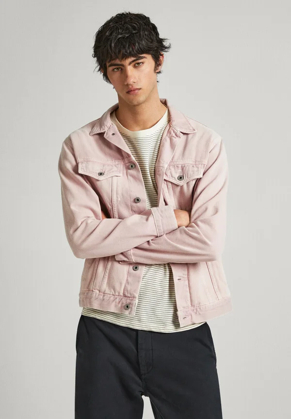 PINNERS CLRD - Jeansjacke - ash rose pink