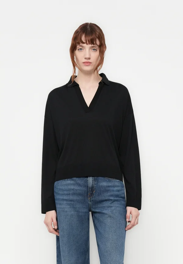 PIRILLA - Strickpullover - black