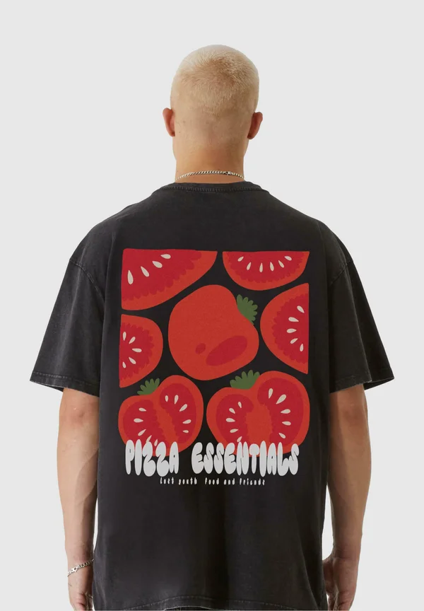 PIZZA ESSENTIALS - T-Shirt print - black