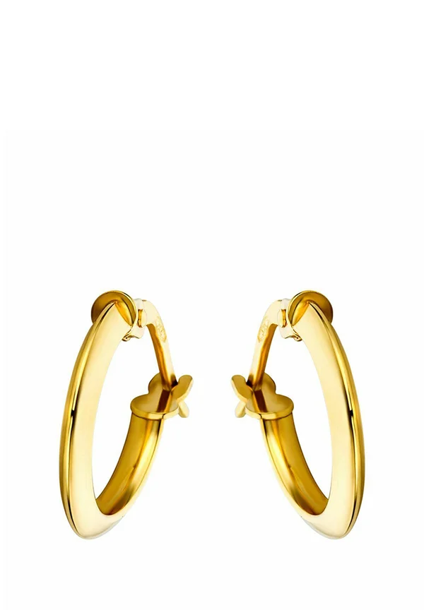 PLAIN MINI FLAT CREOLE - Ohrringe - yellow gold
