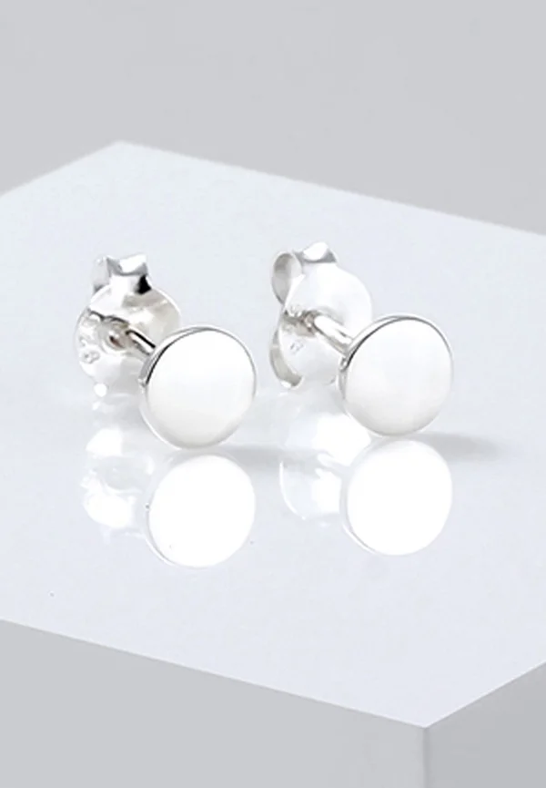 PLATE BASIC - Ohrringe - silver-coloured
