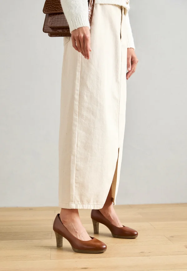 Plateaupumps - cognac