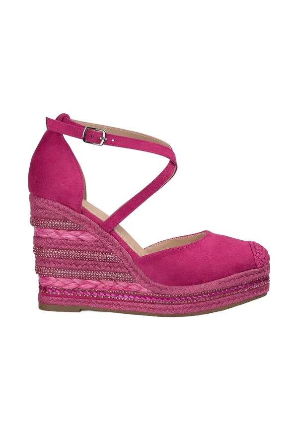 Plateaupumps - fucsia jaspeado