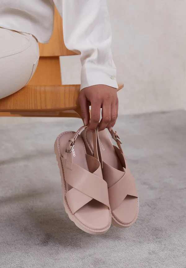 Plateausandalette - beige
