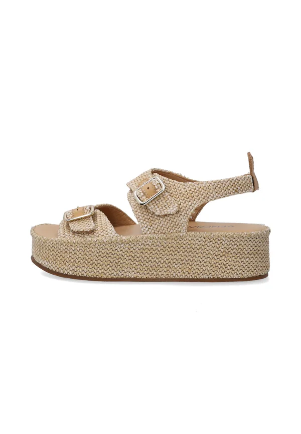 Plateausandalette - beige