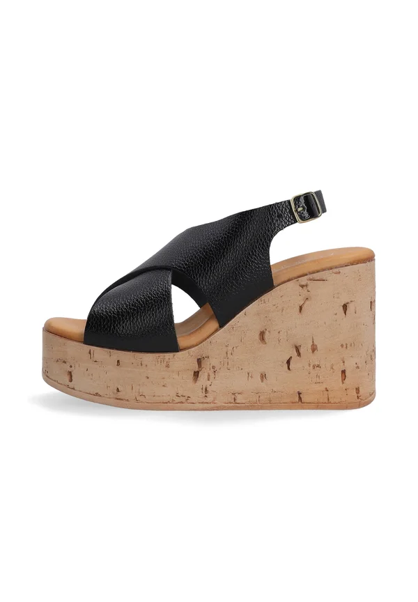Plateausandalette - black
