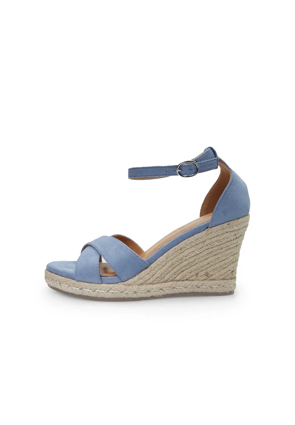 Plateausandalette - blu