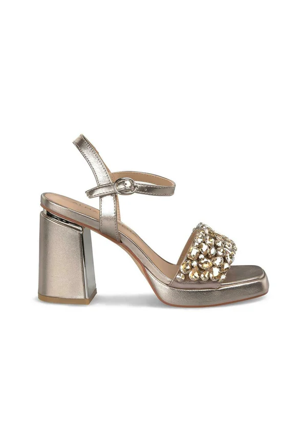 Plateausandalette - bronze
