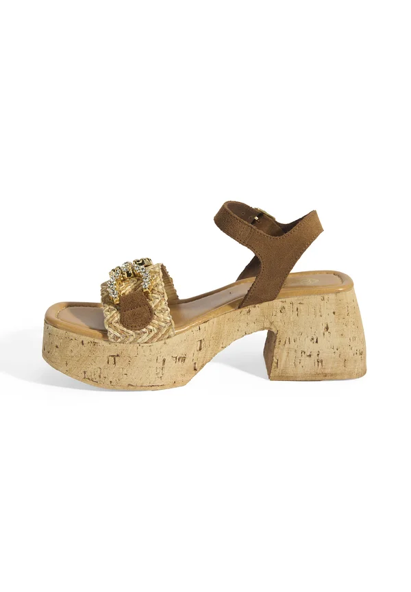 Plateausandalette - brown