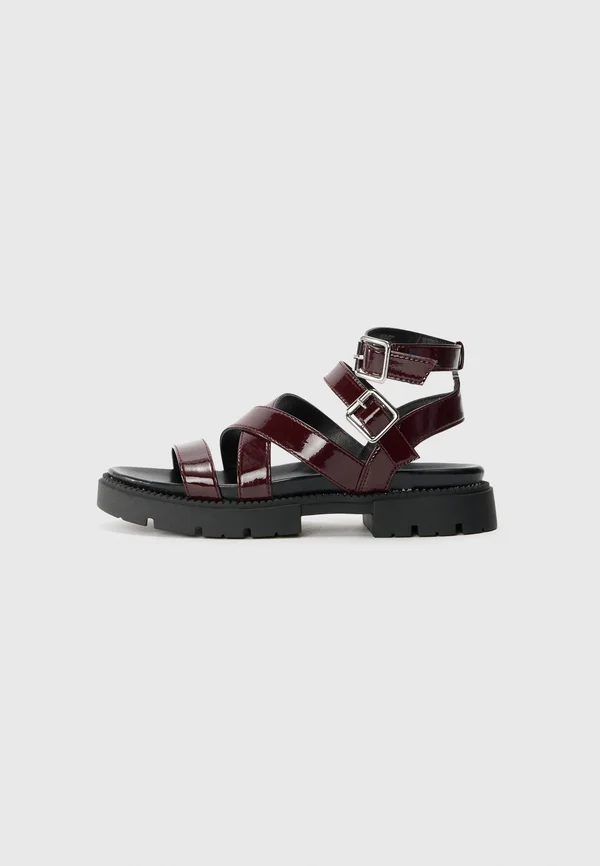 Plateausandalette - dark red