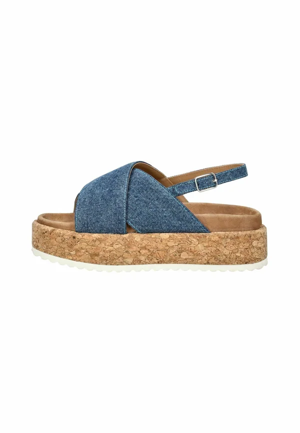 Plateausandalette - denim