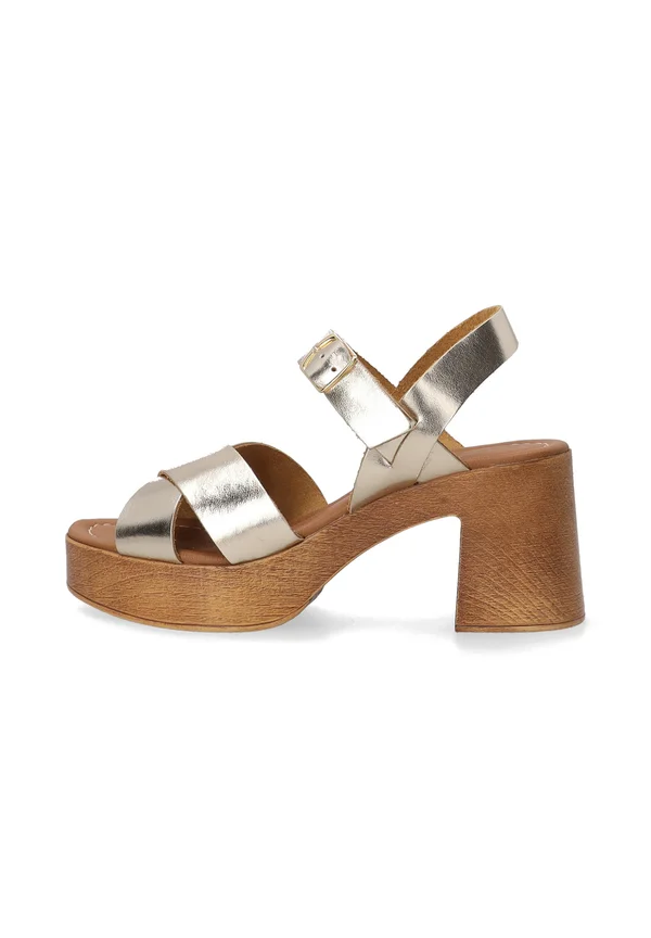 Plateausandalette - gold