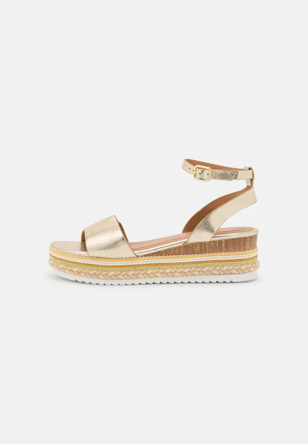 Plateausandalette - gold