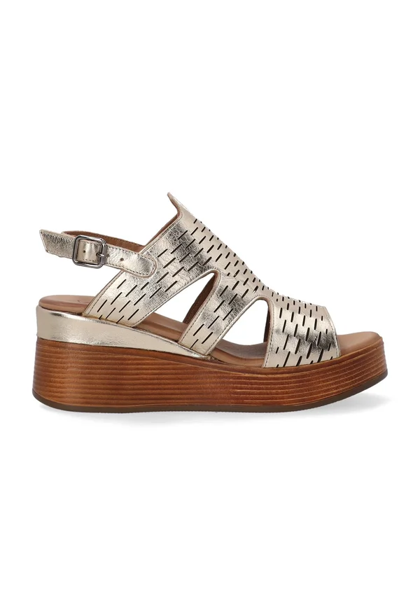 Plateausandalette - gold