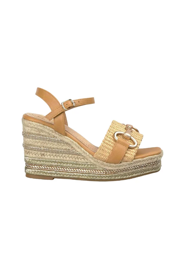 Plateausandalette - marrón claro