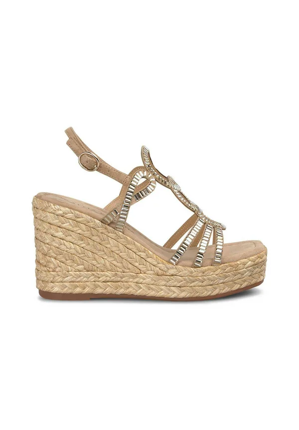 Plateausandalette - marrón claro