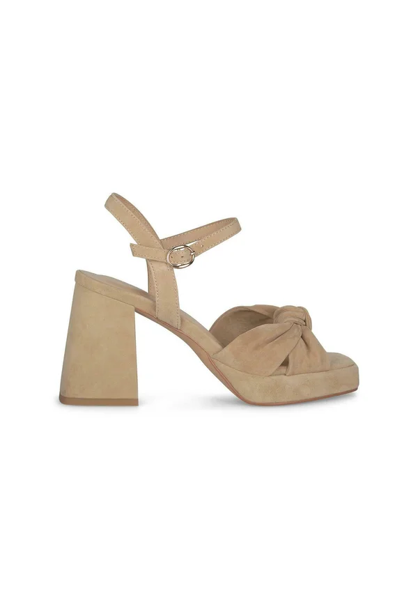 Plateausandalette - marrón claro