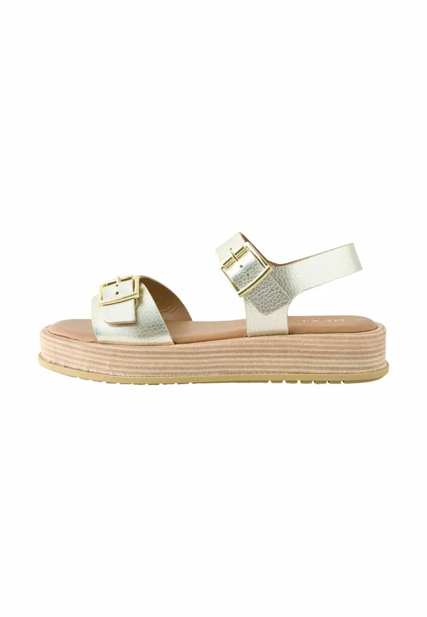 Plateausandalette - mottled yellow