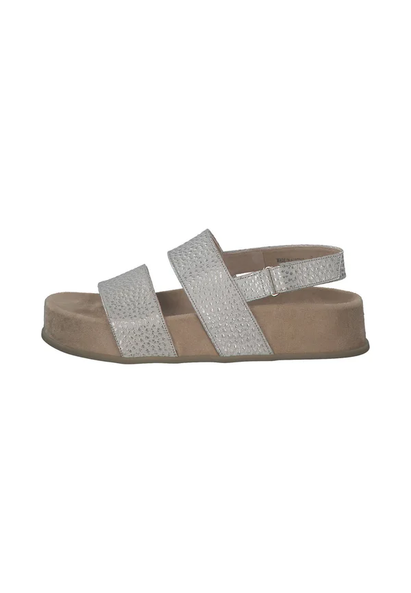 Plateausandalette - palegold