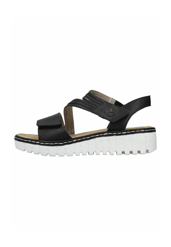 Plateausandalette - schwarz