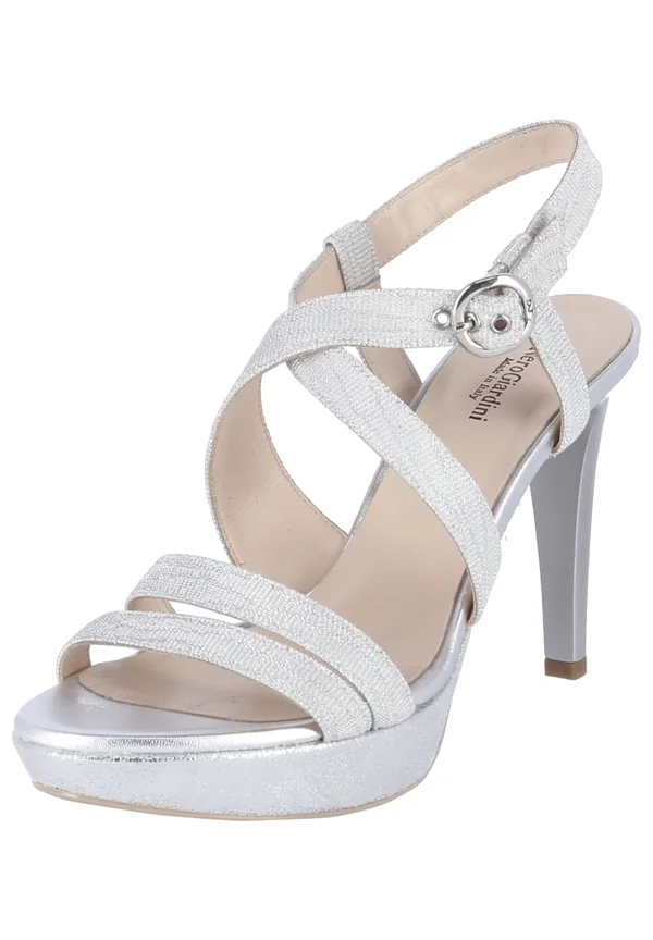 Plateausandalette - silber