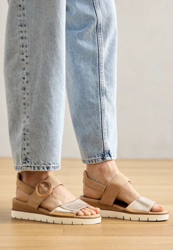 Plateausandalette - tan