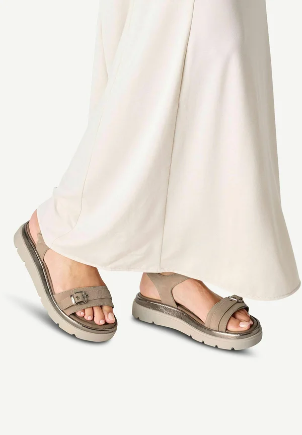 Plateausandalette - tan