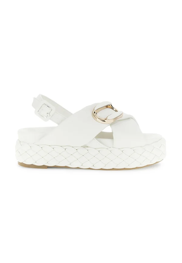 Plateausandalette - white jasmine