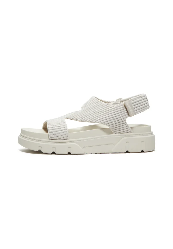 Plateausandalette - white knit