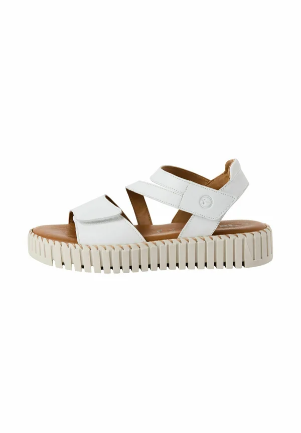Plateausandalette - white leather