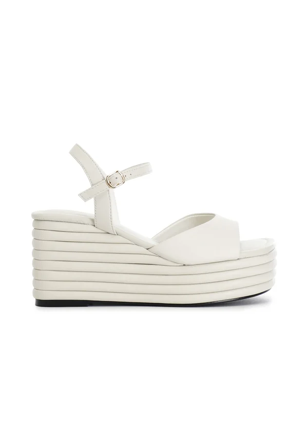 Plateausandalette - white porcelain