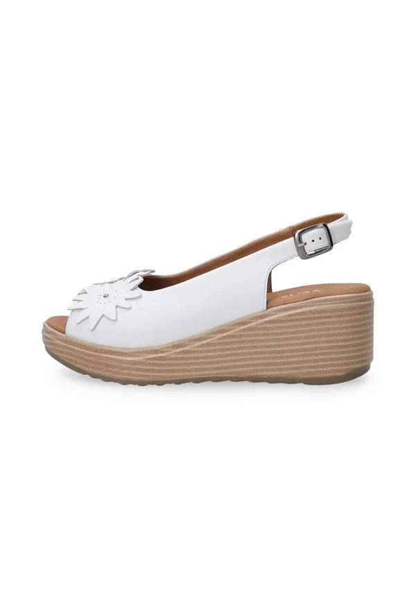 Plateausandalette - white