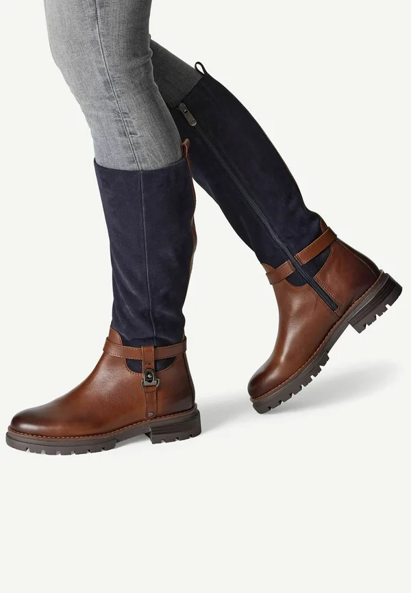 Plateaustiefel - chestnut navy